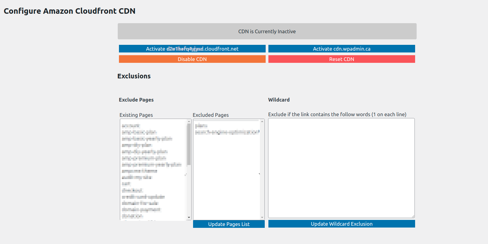 Inactive Coudfront distribution